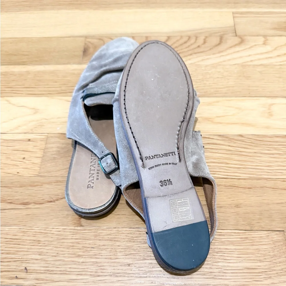 Pantanetti Suede Slingback Ballet Flats – Italy